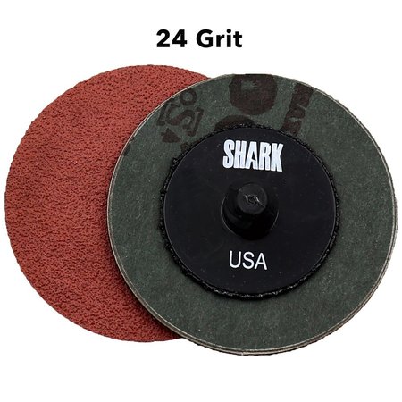 SHARK INDUSTRIES 2" 24 Grit A/O Mini Grinding Discs - 25 Pk 13226
